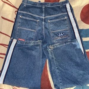 vintage 90’s baggy mens jnco jeans basketball stripes